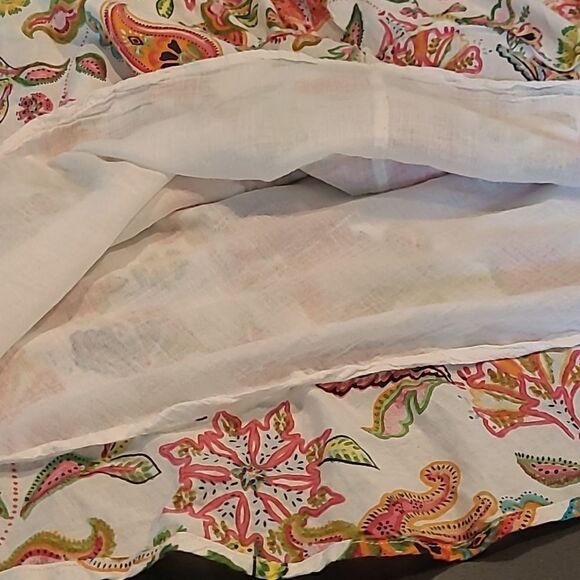 Korea sz M 100% cotton flared skirt with lining, elastic waist - Picture 7 of 10